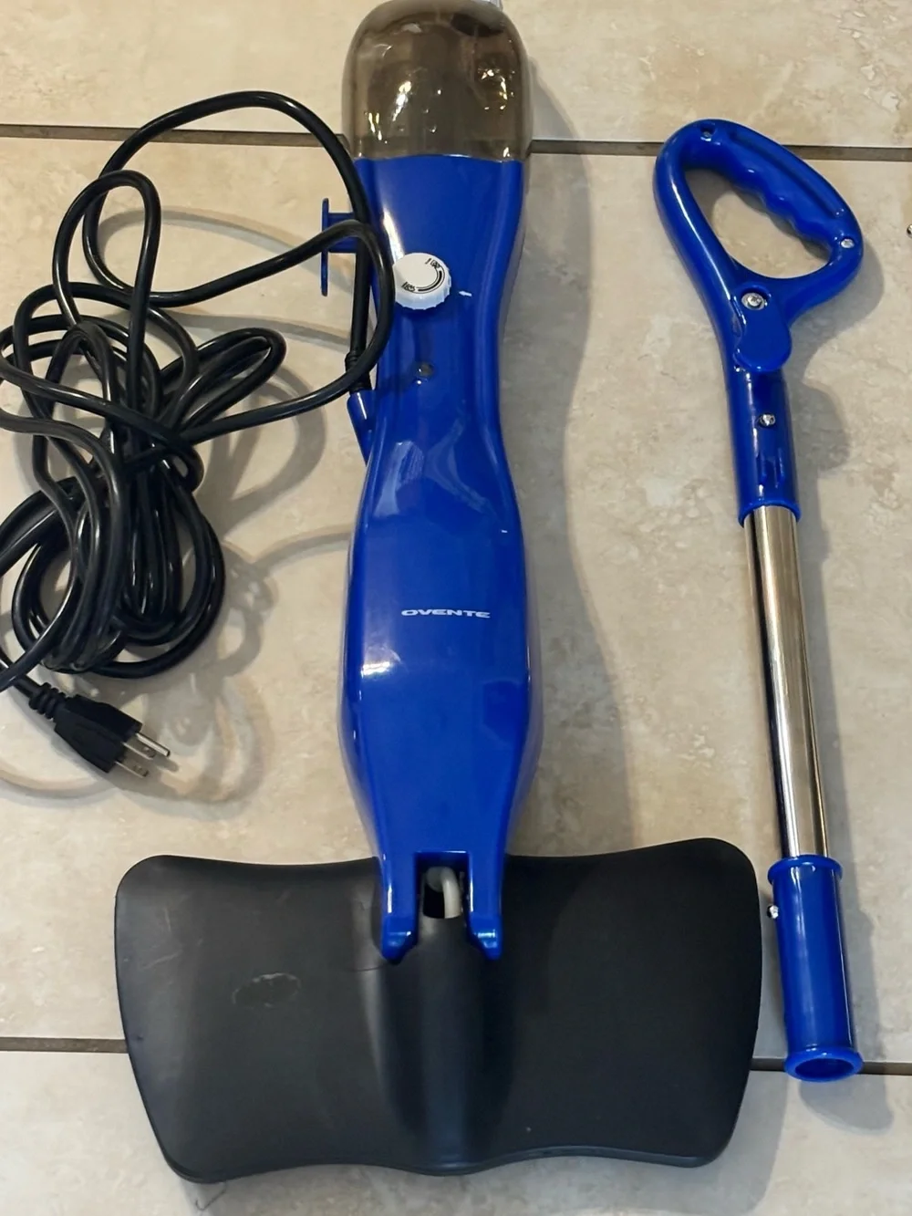 Handheld Blue Electric Floor Cleaner - Corded Steam Scrubber